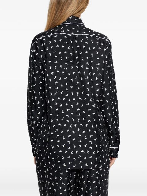 Moschino printed silk shirt - Black