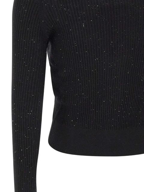 Max Mara sequin ribbed cardigan - Black
