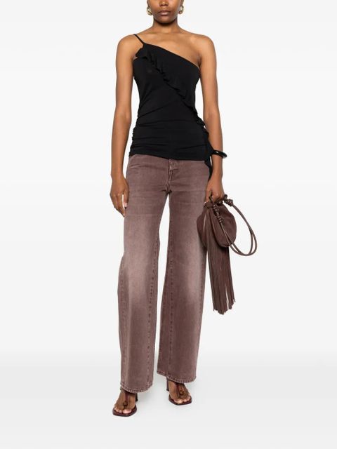 PINKO ruffled one-shoulder top - Black - zdjęcie produktu nr 2