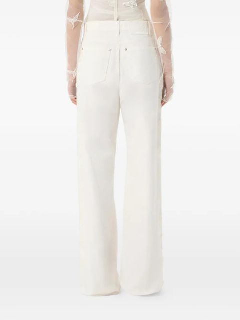 Blumarine butterfly lace jeans - White