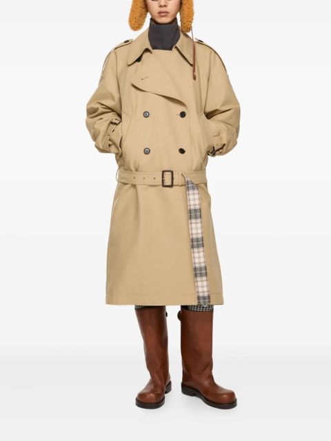 Acne Studios double-breasted belted trench coat - Neutrals