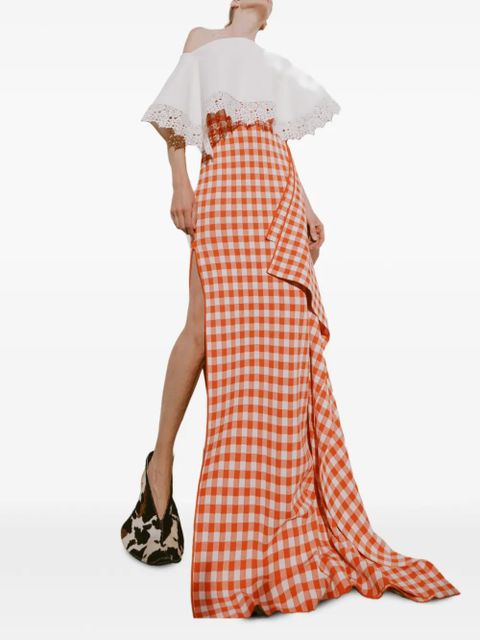 A.W.A.K.E. Mode lace-trim blouse - White