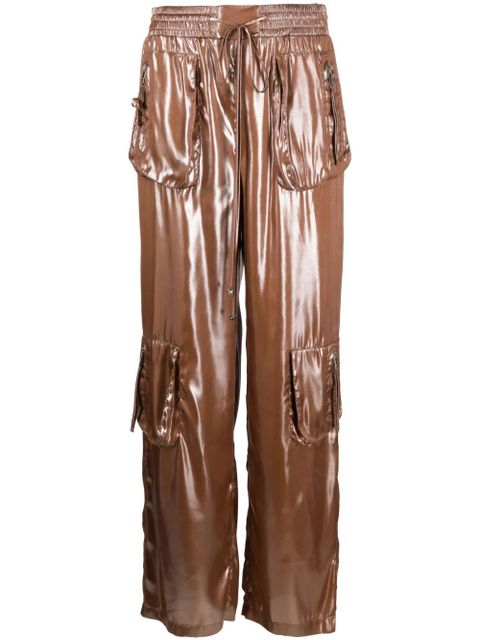 Blumarine patch-pockets straight-leg trousers - Brown - zdjęcie produktu nr 1