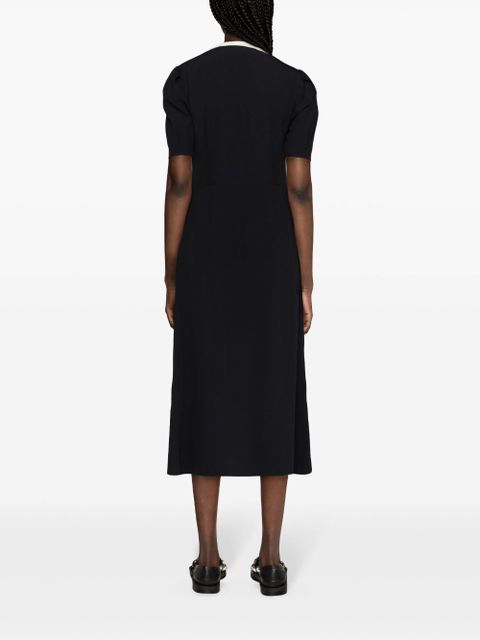 Miu Miu crystal-embellished crepe flared dress - Black