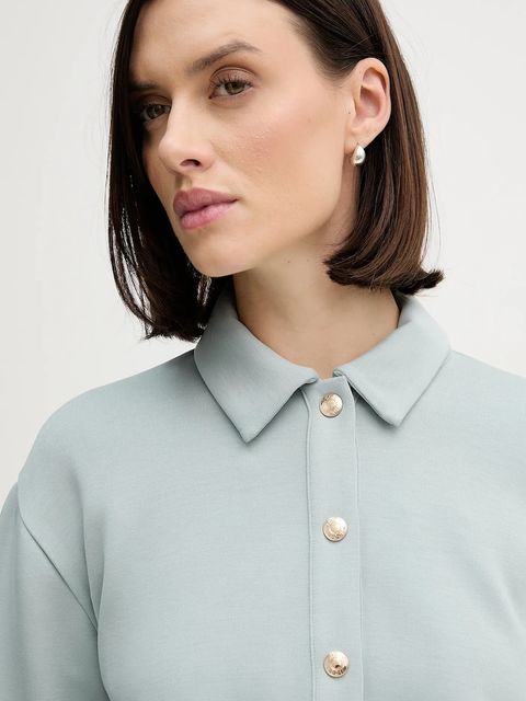 Joop! bluza damska kolor turkusowy gładka 30100420