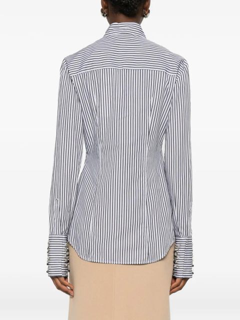 Sportmax embellished striped shirt - White