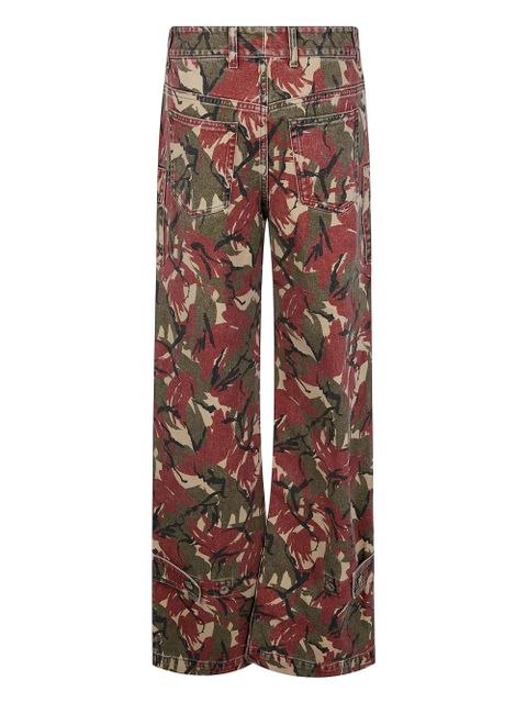 Rabanne camouflage-print jeans - Red - zdjęcie produktu nr 2