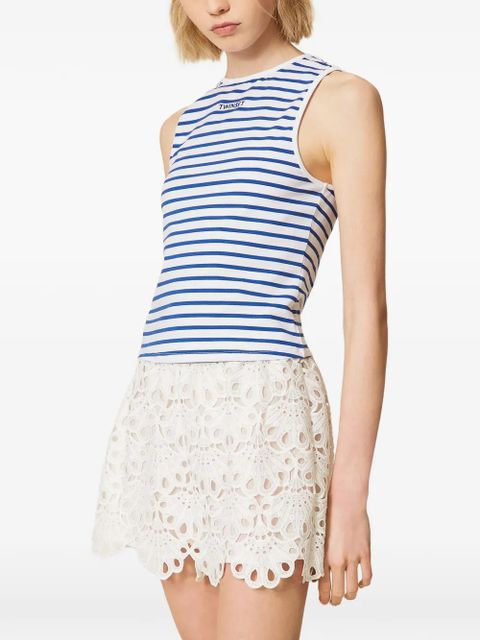 TWINSET striped tank top - White