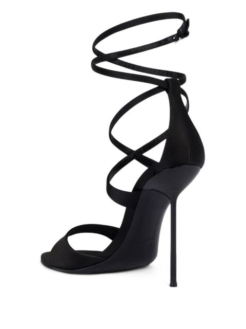Paris Texas 105mm Lidia wrap-around stiletto sandals - Black