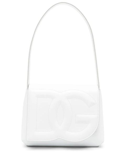Dolce & Gabbana logo-embossed leather shoulder bag - White - zdjęcie produktu nr 1