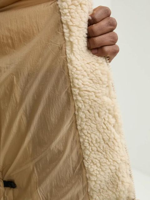 Rains kurtka Kofu Fleece Jacket T2 kolor beżowy przejściowa 19940-24