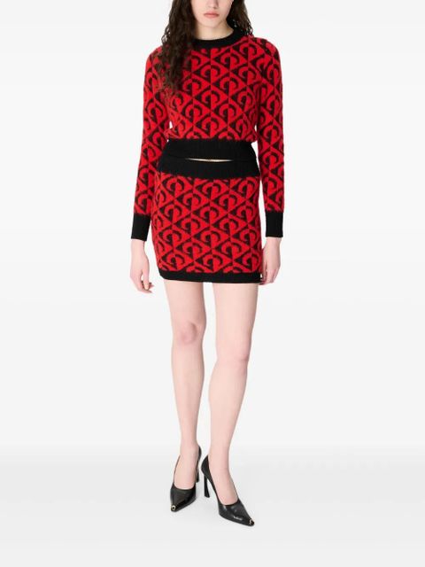 Marine Serre Moon lozenge-knit sweater - Red - zdjęcie produktu nr 2