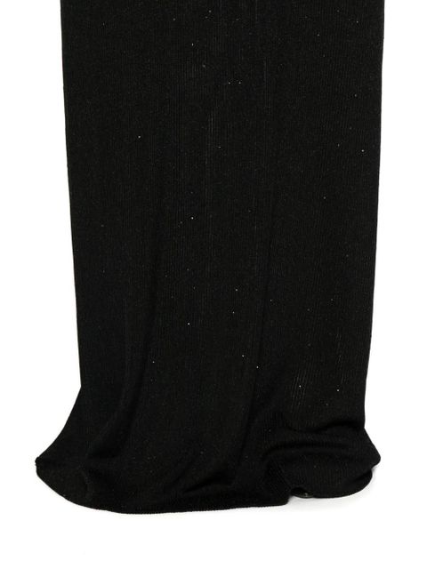 TOM FORD sequin-embellished ribbed skirt - Black