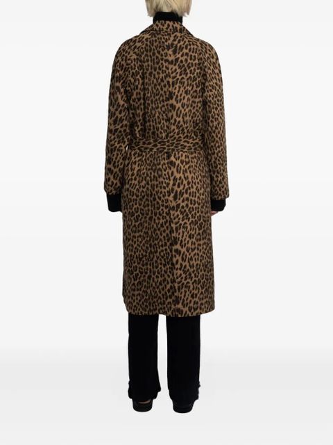 Zadig&Voltaire leopard-print belted coat - Neutrals