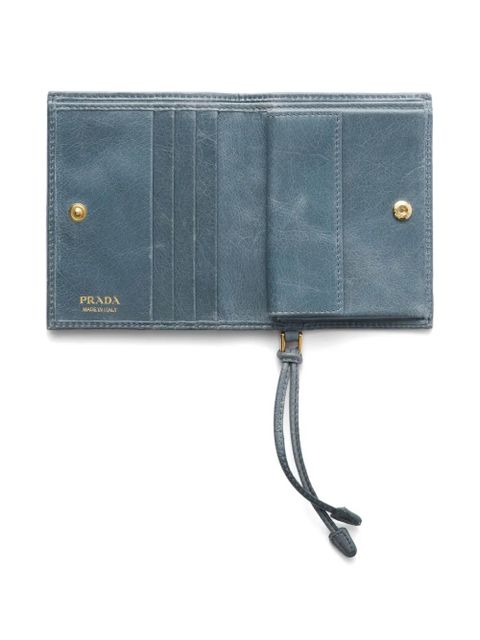 Prada small leather wallet - Blue