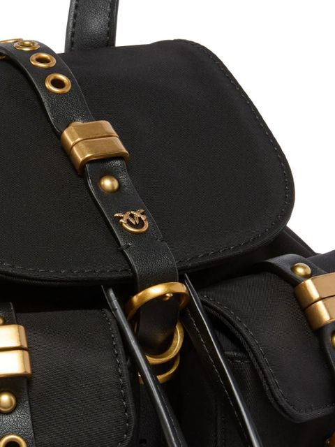 PINKO pockets antique-gold backpack - Black