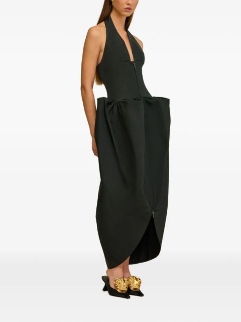 Cult Gaia Samya taffeta midi dress - Black