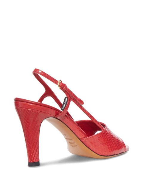 Miu Miu 85mm Ayers slingback sandals - Red