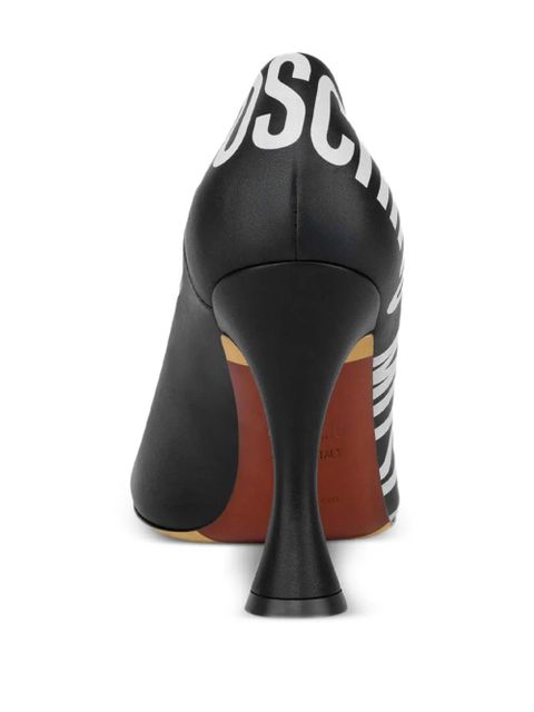 Moschino logo-print pumps - Black