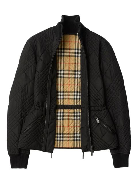 Burberry check-stitching jacket - Black
