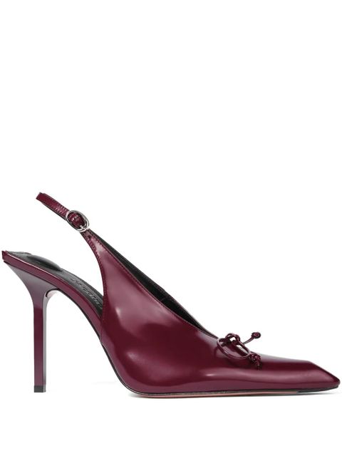 Jacquemus 100mm Cubisto bow-slingback pumps - Red - zdjęcie produktu nr 1