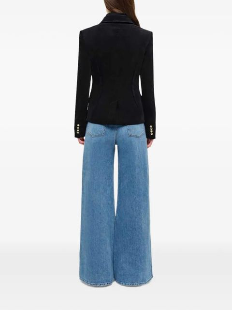 Simkhai velvet button blazer - Black