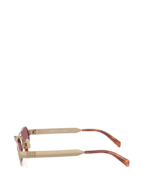 Miu Miu Eyewear rectangle-frame sunglasses - Gold