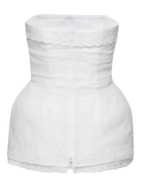 Magda Butrym embroidery corset top - White