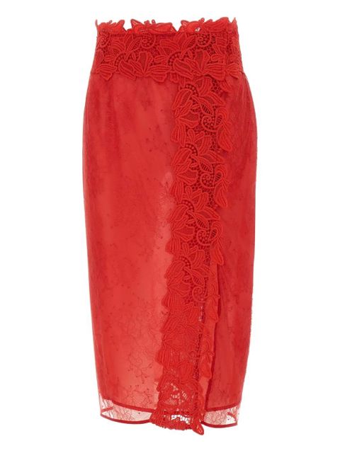 Blumarine lace floral embroidered skirt