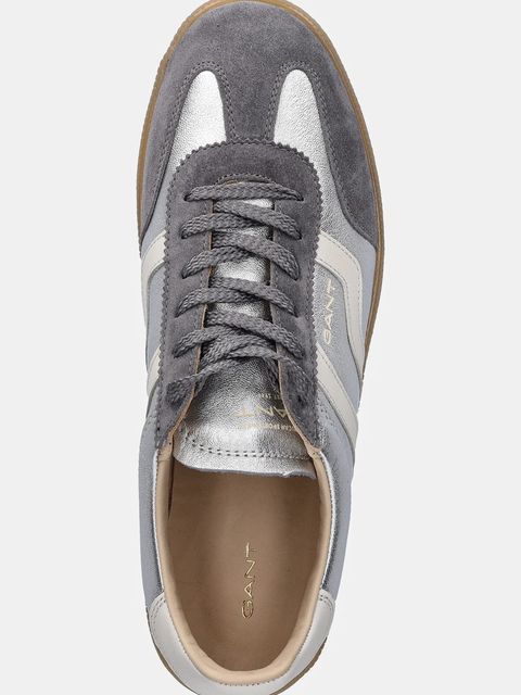 Gant sneakersy skórzane Cuzima damskie kolor srebrny 31531043