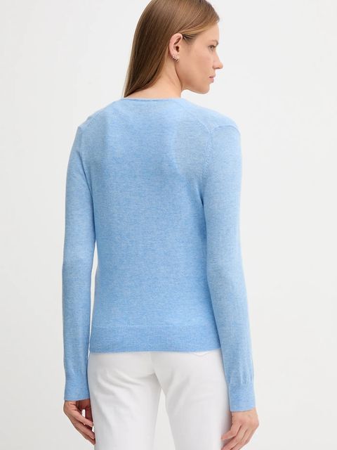 United Colors of Benetton sweter wełniany damski kolor niebieski lekki 1002D401Y