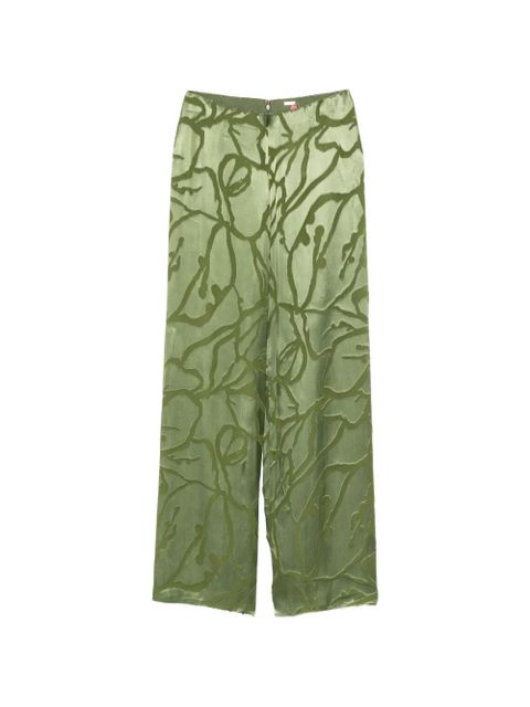 Cult Gaia Sara floral-pattern trousers - Green - zdjęcie produktu nr 1