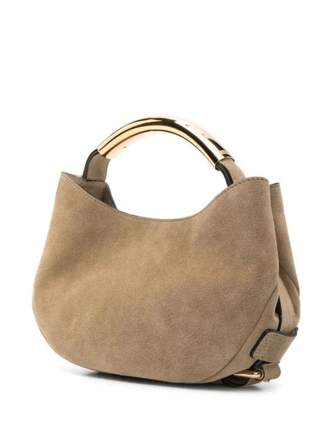 Moschino Handle Me suede tote bag - Neutrals