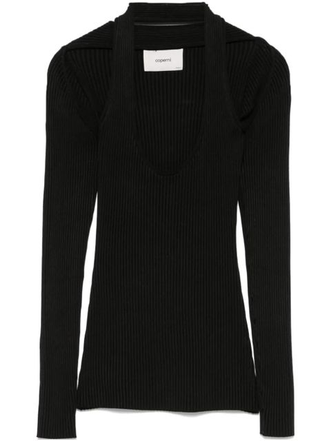 Coperni cut-out ribbed top - Black - zdjęcie produktu nr 1