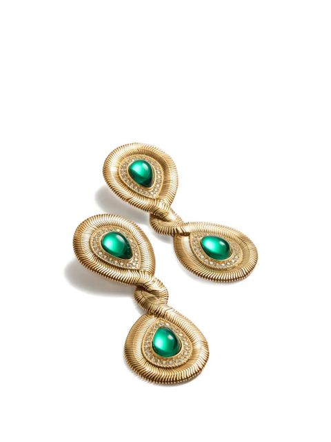 Valentino Garavani Pas Plus earrings in metal, resin, and Swarovski® crystals - Gold