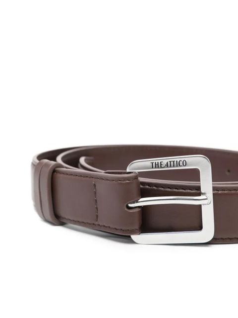 The Attico logo buckle belt - Brown