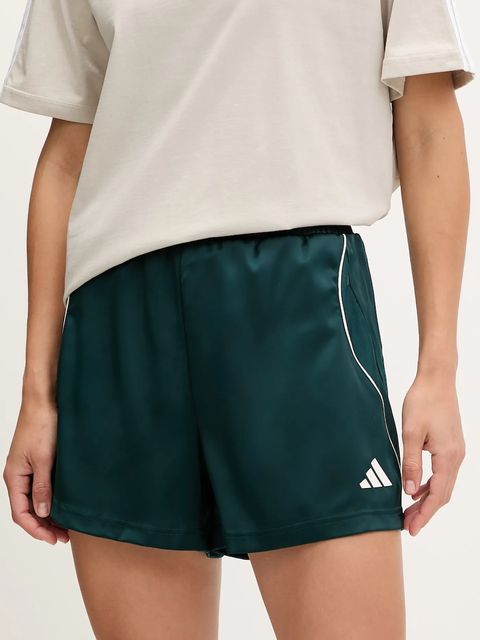adidas szorty Stadium damskie kolor zielony z nadrukiem high waist JW0501 - zdjęcie produktu nr 1