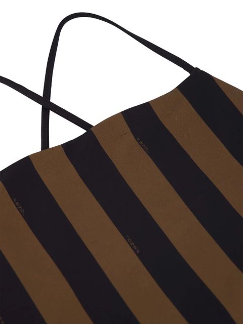 FENDI logo-print reversible swimsuit - Brown