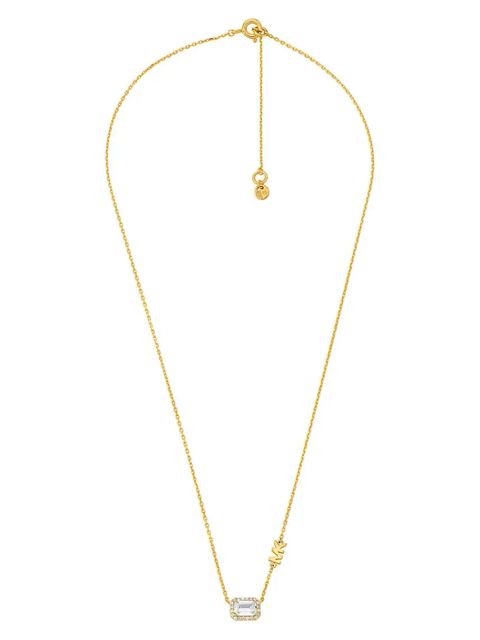 Michael Kors naszyjnik i kolczyki ze srebra pokrytego złotem MKC1759CZSET