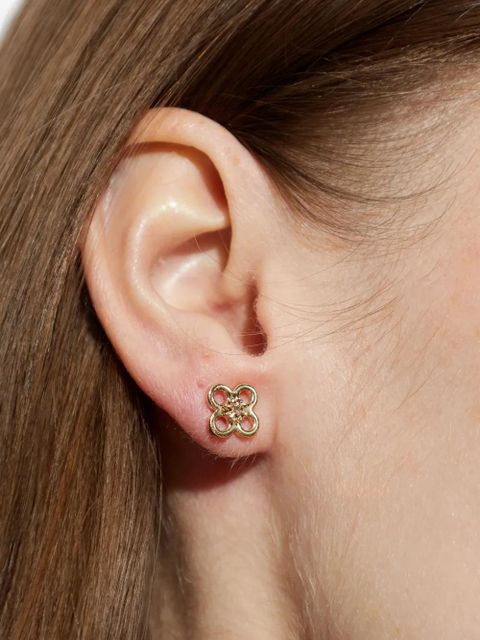 Tory Burch clover-logo earrings and bracelet set - Gold