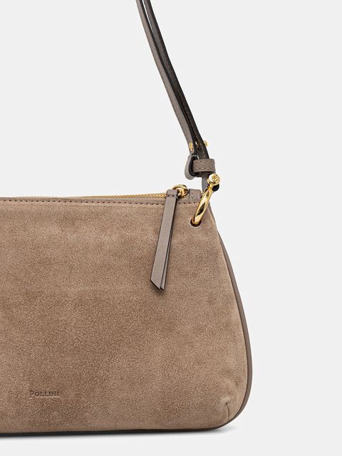 Pollini torebka skórzana kolor zielony PC4407PP0N QD1