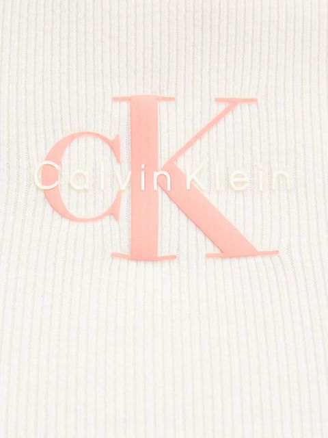 Calvin Klein Jeans t-shirt damski kolor beżowy LV047AB802