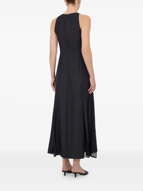 LouLou de Saison Iraka lace-stitching midi dress - Black