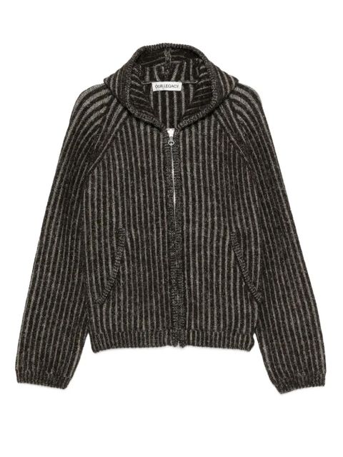 OUR LEGACY striped knitted hoodie - Brown - zdjęcie produktu nr 1