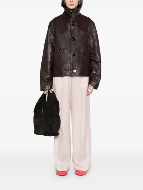 AMI Paris leather jacket - Brown