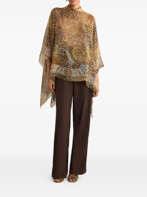 ETRO drawstring wide-leg trousers - Brown