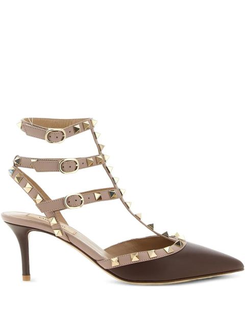 Valentino Garavani 65MM rockstud pumps - Brown - zdjęcie produktu nr 1