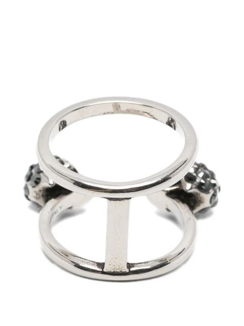 Alexander McQueen skull-embellishment ring - Silver