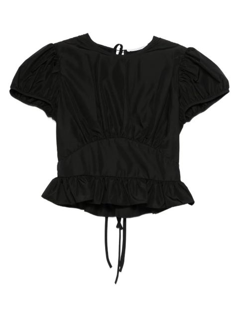 Cecilie Bahnsen puff-sleeve ruffled top - Black - zdjęcie produktu nr 1