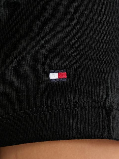 Tommy Hilfiger sukienka bawełniana kolor czarny maxi rozkloszowana WW0WW46710
